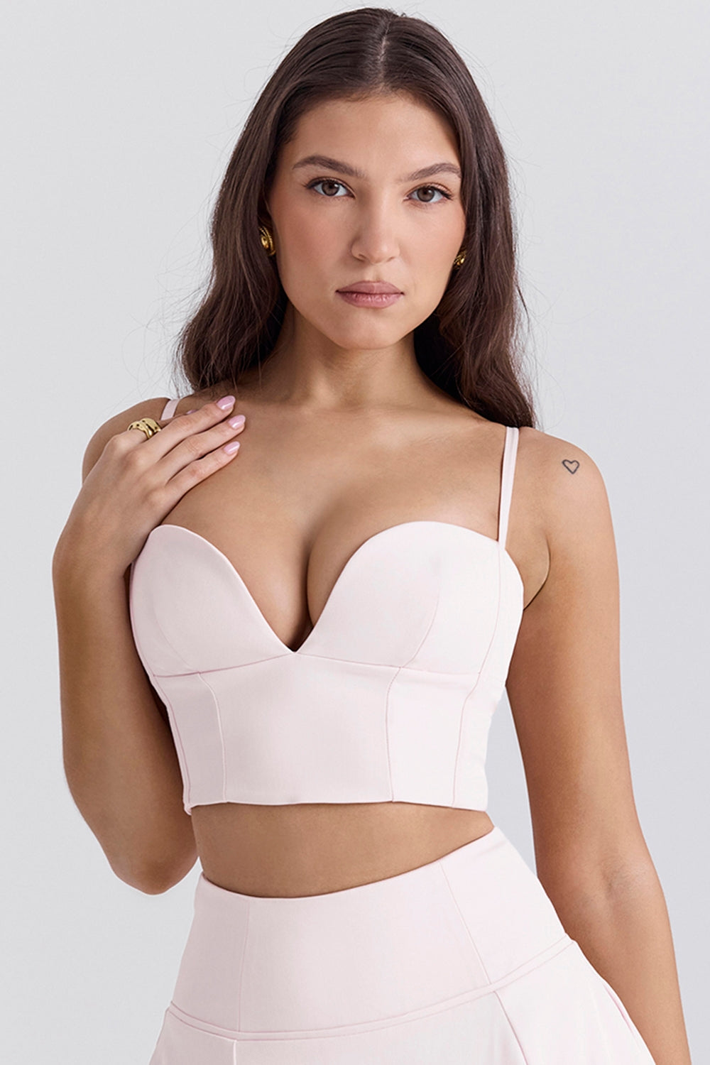 Pabla Ballerina Pink Cropped Bralette Top