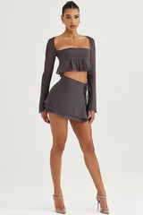 Clarice Shadow Floaty Layered Mini Skirt