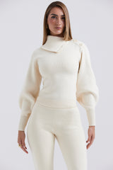 Adelita Cream Cashmere Blend Sweater