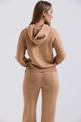Jionni Camel Cashmere Blend Hoodie