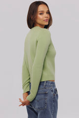 Signature Matcha Cashmere + Merino Wool Cardigan