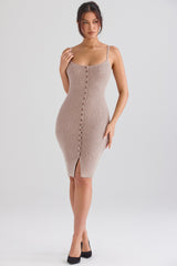 Teva Beige Cashmere Knit Midi Dress