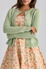 Signature Matcha Cashmere + Merino Wool Cardigan