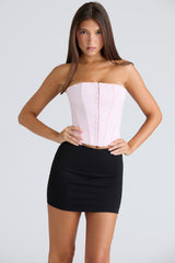 The Strapless Pink Stretch Corset Top