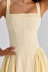 Dorothy Lemon Cotton Midi Sundress