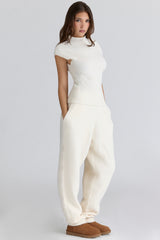 Geena Ivory Wool Boucle Knit Trousers