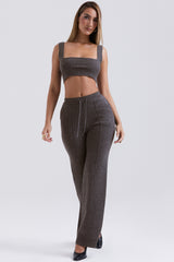 Yalina Charcoal Cashmere Blend Trousers