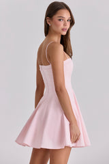 Dolly Pink Cotton Flared Mini Sundress