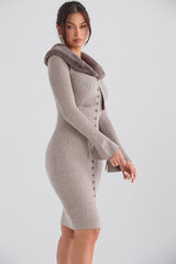 Dahlia Beige Cashmere Cardigan