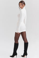 Asher Ivory Cashmere Mini Skirt