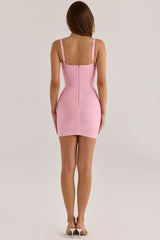 The Cinch Lychee V Waist Mini Bandage Dress